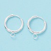 201 Stainless Steel Huggie Hoop Earring Findings STAS-P283-01R-S-1