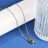 Ion Plating(IP) 304 Stainless Steel Pendant Necklaces NJEW-R050-01G-17-3