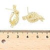 Brass Stud Earring Findings KK-Z106-03G-02-3