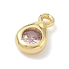 Brass Micro Pave Cubic Zirconia Charms KK-G548-20G-03-2