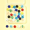 36Pcs 9 Colors Handmade Evil Eye Lampwork Beads LAMP-FS0001-23-6