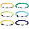 12Pcs 12 Colors Polymer Clay & Acrylic Beads Stretch Bracelet Sets BJEW-GF0001-34-7