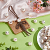 100Pcs 10 Styles Printed Wood European Beads WOOD-UN0001-22A-2