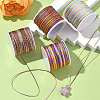 4 Rolls 4 Colors Segment Dyed Nylon Braided Cord with Gold Thread WCOR-SC0001-02B-5