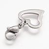 Non-Tarnish 304 Stainless Steel Open Heart Pendants HJEW-JM00290-2