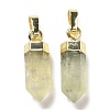 Natural Prehnite Pointed Pendants G-G737-08K-G-2