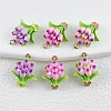 Alloy Enamel Pendants FIND-G101-09G-1