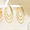 201 201 Stainless Steel Triple Hoop Earrings LS-BC8902-2-1