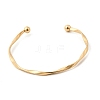 304 Stainless Steel Cuff Bangles for Women BJEW-D407-01G-2