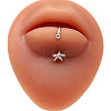 Stainless Steel Rhinestone Lip Rings Piercing Jewelry for Women WG14C26-11-1