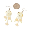 Jellyfish Acrylic & Glass Seed Bead Dangle Earrings EJEW-MZ00665-01-3