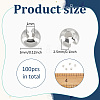 100Pcs 925 Sterling Silver Crimp Beads Covers FIND-PH0017-84-2