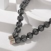 Bicone Synthetic Non-Magnetic Hematite Beaded Necklaces NJEW-R020-06-2