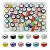 60Pcs 12 Colors Polymer Clay Rhinestone European Beads CPDL-FS0001-02-1