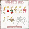 10 Styles Alloy Enamel/Rhinestone/Resin Imitation Pearl Shoe Charms AJEW-OC0015-30-2