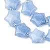 Dyed Natural Aquamarine Beads Strands G-K359-E10-4