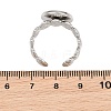 Shell Shape 304 Stainless Steel Cuff Ring Components SA-CBA098D-04P-C-3