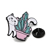 Cat & Crystal Cluster Theme Enamel Pins JEWB-F029-03-3