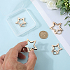 4Pcs 2 Styles Zinc Alloy Spring Gate Rings FIND-GF0007-56KCG-3