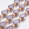 Electroplate Glass Beads Strands EGLA-I008-05G-1