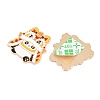 Chinese Lion Dance Panda Alloy Enamel Cabochons AL-CBA1A6F-03KCG-D-2