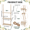 Wall-mounted Wood Storage Book Racks AJEW-WH0794-65B-2