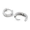 304 Stainless Steel Pave Clear Cubic Zirconia Huggie Hoop Earrings for Women EJEW-C096-04P-2