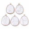 Natural Howlite Pendants G-T131-08I-1