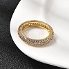 Brass Micro Pave Cubic Zirconia Finger Rings RJEW-P166-10G-3