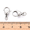 304 Stainless Steel Lobster Claw Clasps STAS-B166-01P-01-3