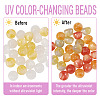 30Pcs 3 Colors Resin UV Reactive Beads RESI-TA0005-67A-5