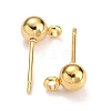 304 Stainless Steel Ball Post Stud Earring Findings X-STAS-Z035-01G-B-2