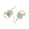 Natural Green Aventurine Chips Tree Dangle Earrings EJEW-JE05734-04-4