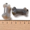 Natural Grey Agate Pendants G-K353-02P-05-3
