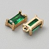 Golden Plated Brass Cubic Zirconia Charms LS-ZIRC-WH0015-01G-02-2