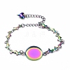 Rainbow Color 304 Stainless Steel Bracelet Making STAS-L248-003M-1