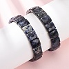 Natural Sodalite Faceted Beaded Stretch Bracelets for Women BJEW-K251-08H-1