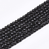 Natural Black Obsidian Beads Strands G-T108-41-1