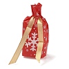 Christmas Snowflake Plastic Packing Pouches Drawstring Bags ABAG-Q053-03H-3