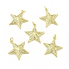 Brass Micro Pave Cubic Zirconia Pendants KK-E068-VB103-2