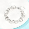 Hammered 304 Stainless Steel Rolo Chain Bracelets for Women BJEW-A160-10P-2