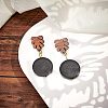 Olycraft Walnut Wood Stud Earring Findings DIY-OC0005-42P-5