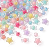 120Pcs 3 Style Transparent Acrylic Beads TACR-BT0001-03-4