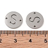 Non-Tarnish 201 Stainless Steel Hollow Flat Round Links FIND-R149-03S-P-3