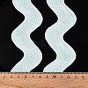 10 Yard Metallic Polyester Wavy Fringe Trim Ribbon SRIB-GF0001-38U-3