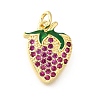 Brass Micro Pave Cubic Zirconia Pendants KK-Q066-32G-1