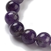 Chakra Round Natural Amethyst Beaded Stretch Bracelets BJEW-K251-05C-3