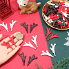 30 Pairs 3 Colors Plastic Snowman Hand Branch Antler AJEW-GF0012-64B-3
