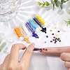  608Pcs 8 Colors 2-Hole Seed Beads GLAA-NB0001-42-4