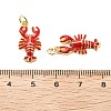 Brass Enamel Pendants X-KK-L237-027G-02-3